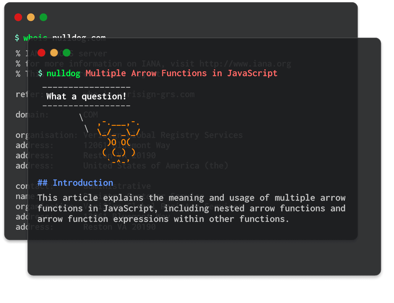 Multiple Arrow Functions in JavaScript 
