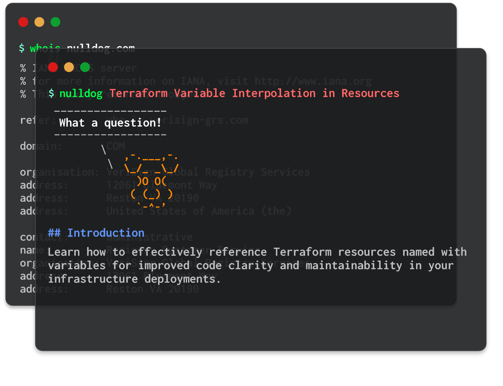 Terraform Variable Interpolation in Resources 
