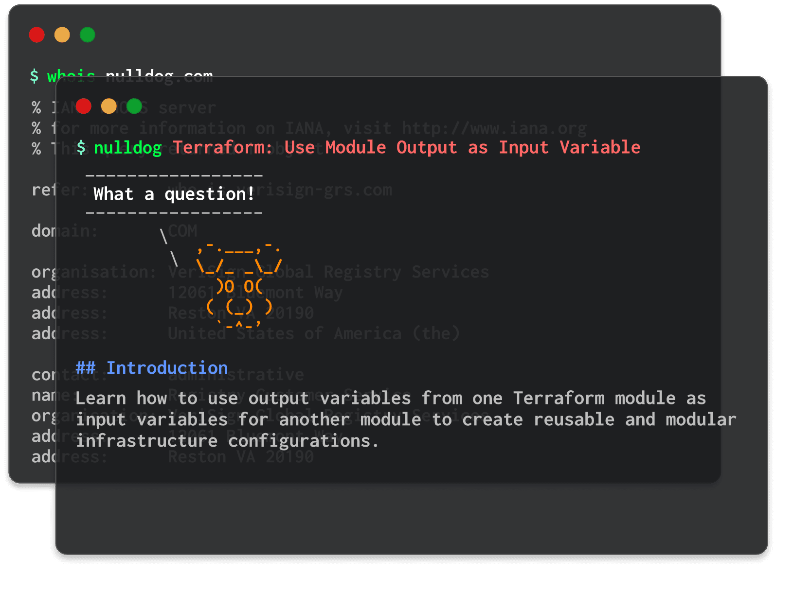 Terraform: Use Module Output as Input Variable 
